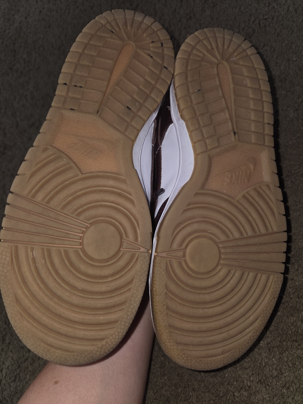 Nike Kids' Maroon and White Low-Top Sneakers - Picture 4 of 4